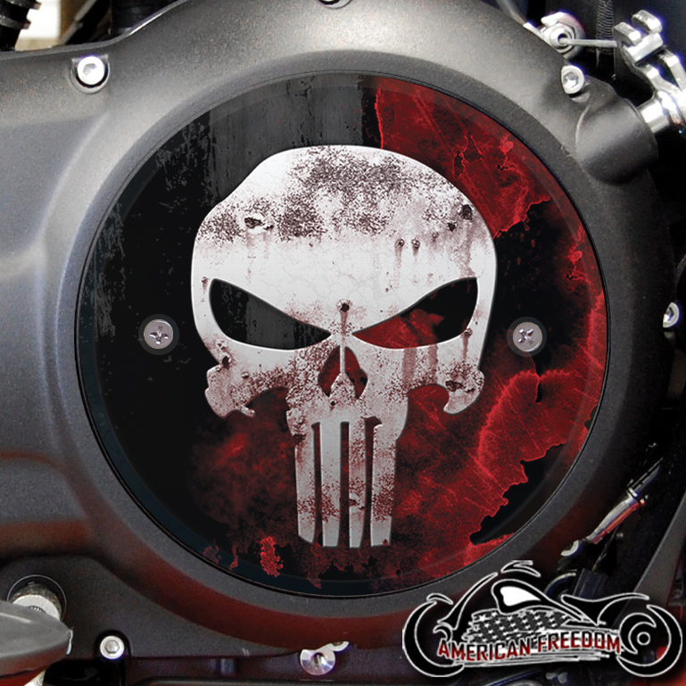 Victory Derby Cover - Weathered Punisher With Red